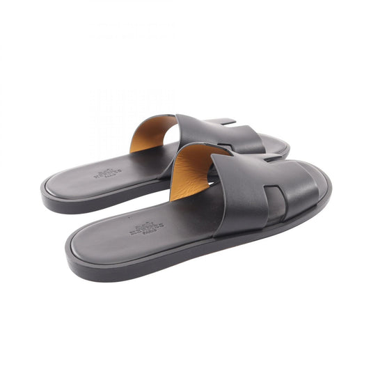 HERMES Izmir Leather Sandals Black Size EU 41
