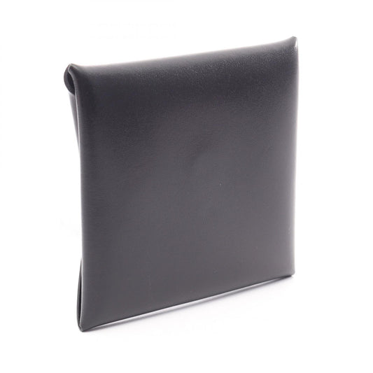 HERMES Bastia Box Calf Wallet Black