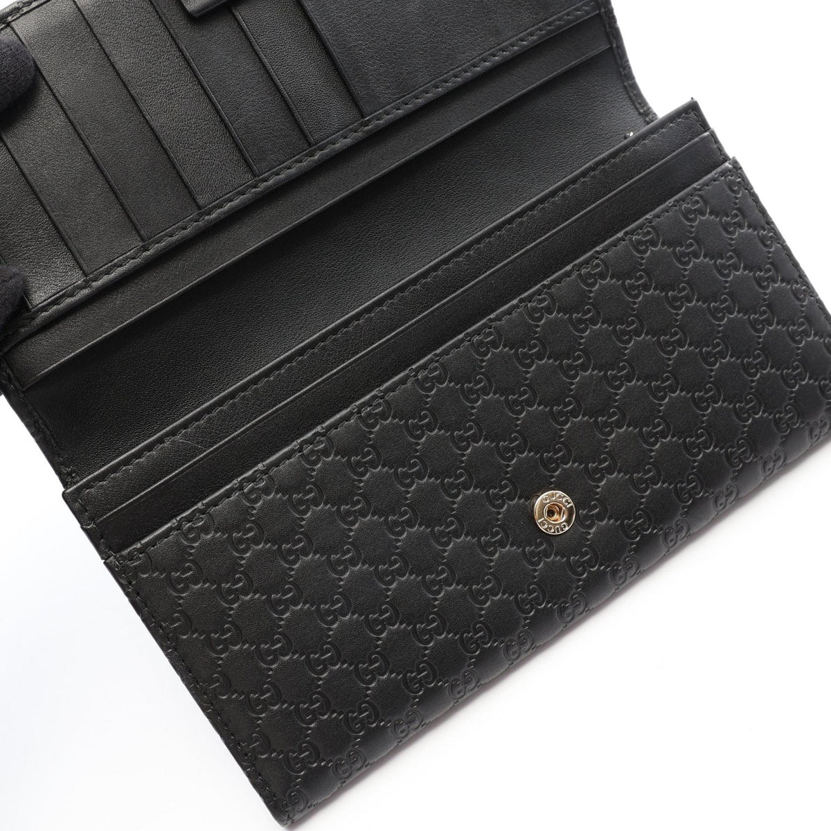 GUCCI Microguccissima Leather Wallet Black
