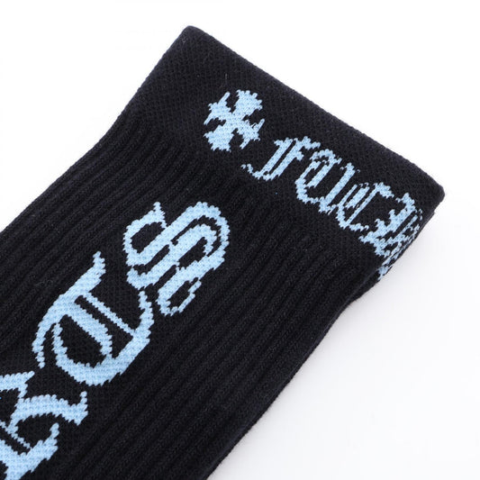 CHROME HEARTS Logo Embroidered Socks Black Size L/JP27~30