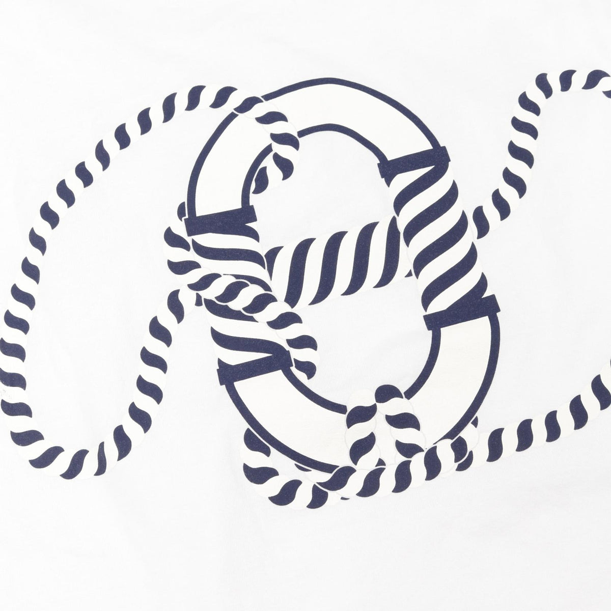 HERMES Kanoe Cotton Short Sleeve T-Shirt White Size 36