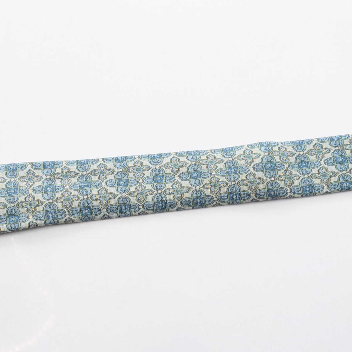 HERMES All-Over Pattern Silk Tie Blue