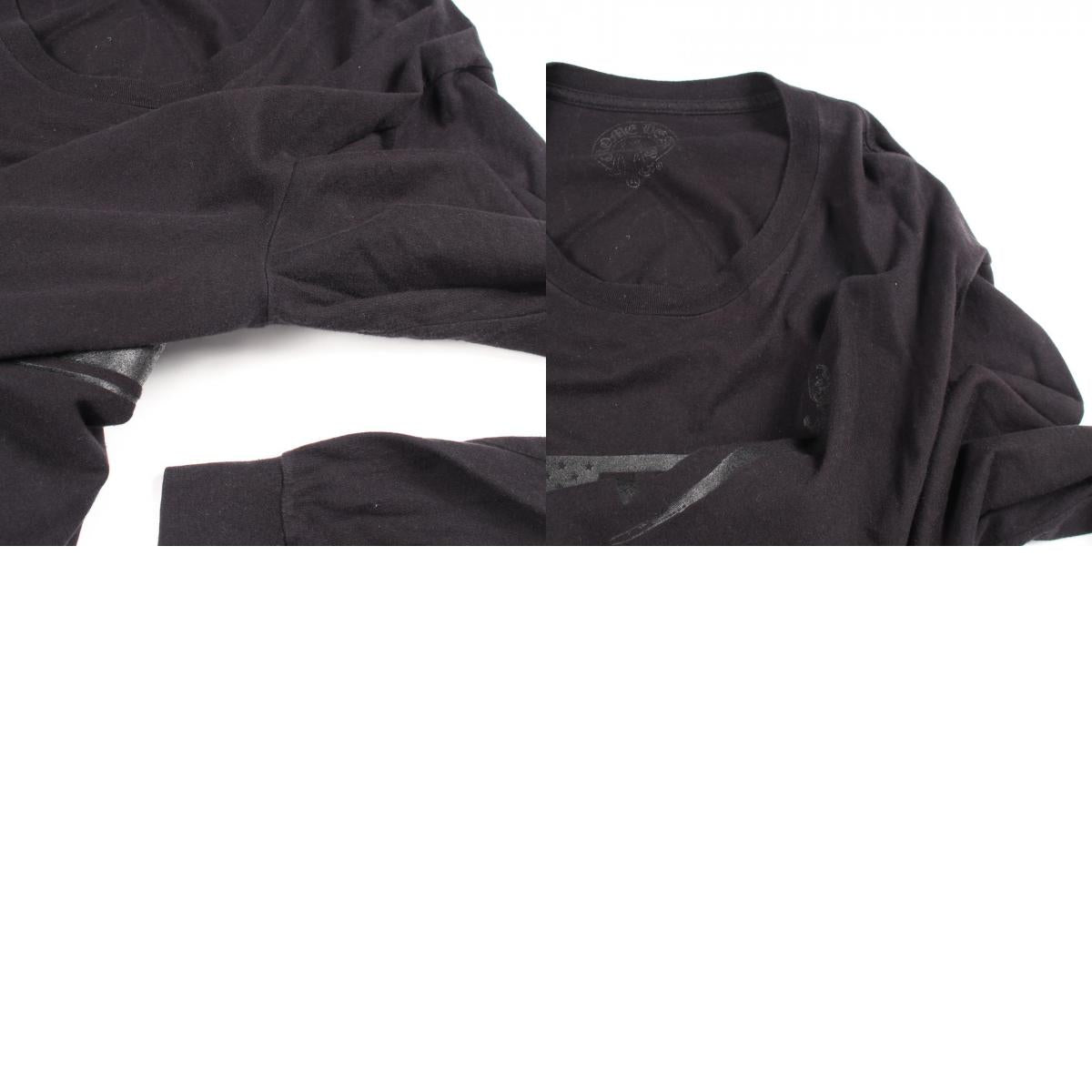 CHROME HEARTS FOTI JARVIS Cotton Long Sleeve T-Shirt Black Size XL