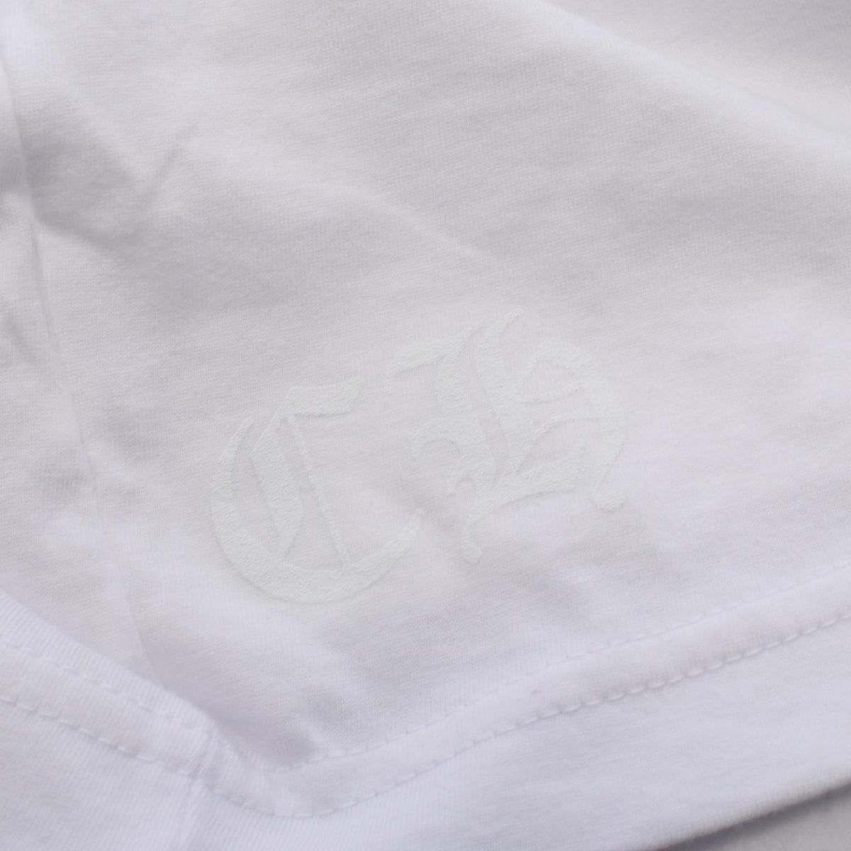 CHROME HEARTS Horseshoe Pocket Cotton T-Shirt White Size XL
