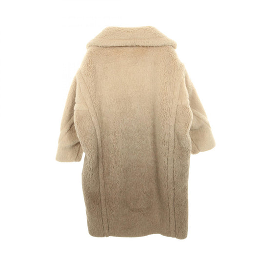 MAX MARA GATTO Teddy Bear Wool Alpaca Coat Beige Size S