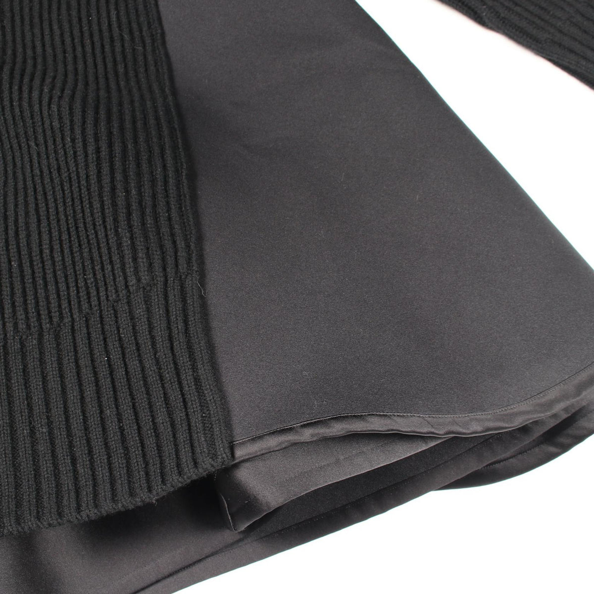 Sacai Black Wool Paneled Asymmetric Dress Size 2