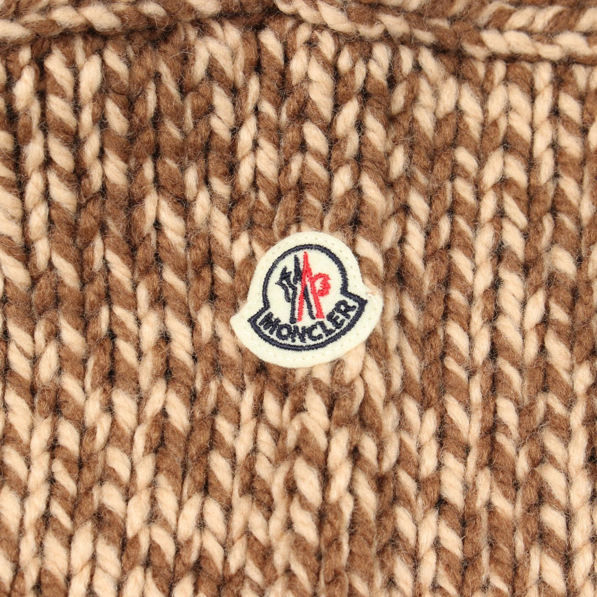 MONCLER Brown Wool Turtleneck Sweater Size S