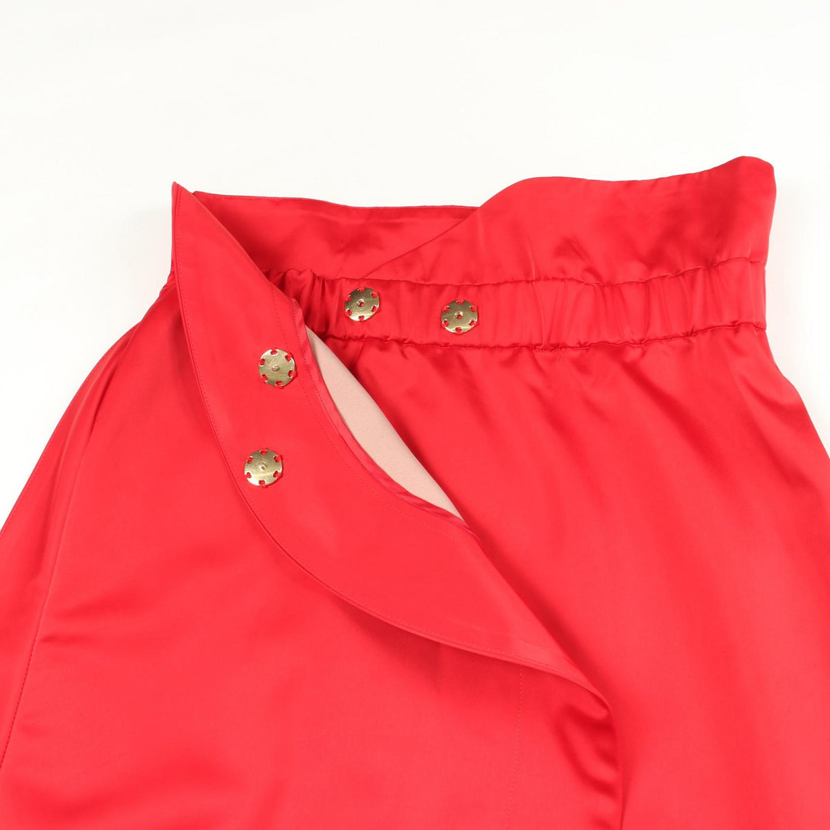 ADORE Bright Satin Polyester Skirt Red Size 38
