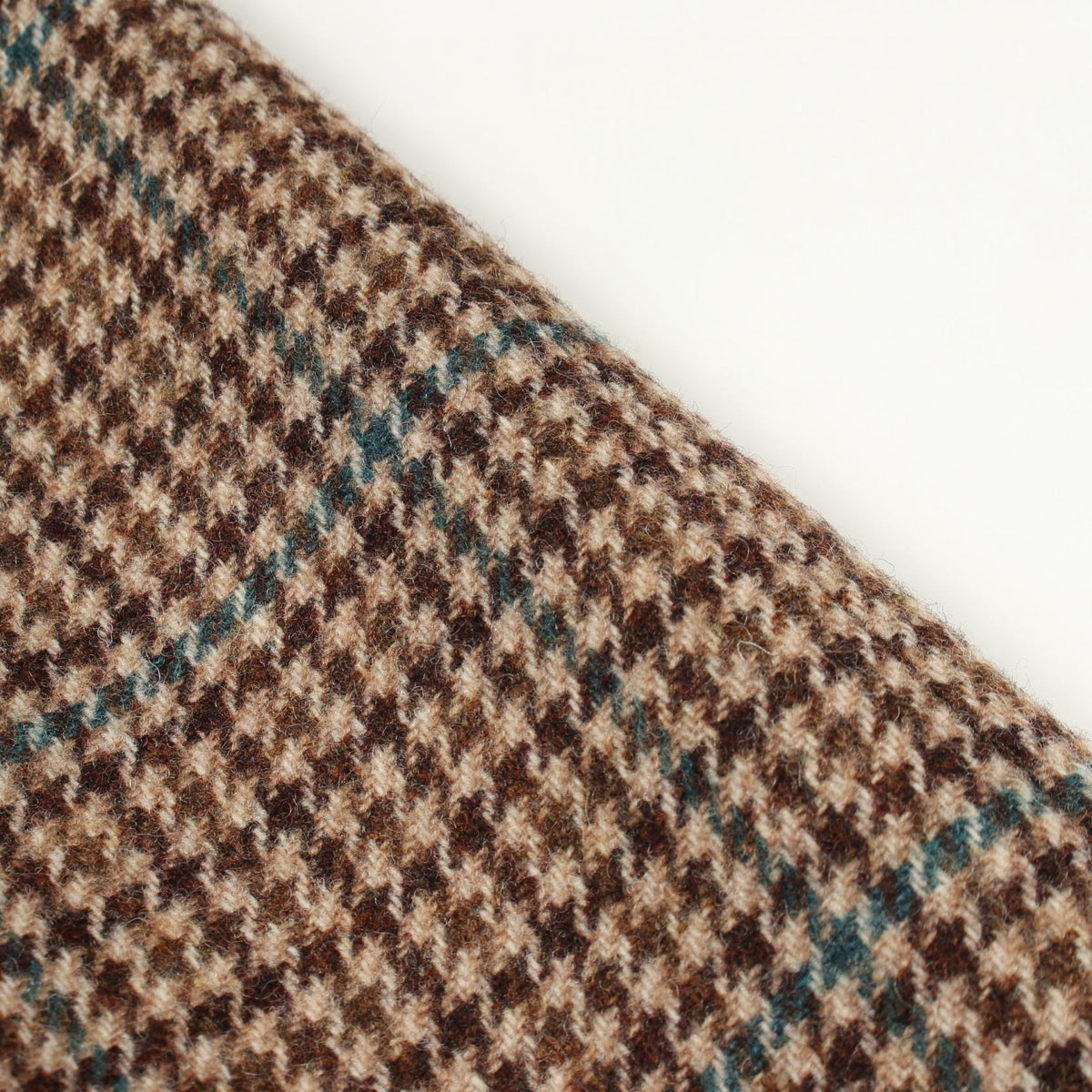 CELINE Houndstooth Pleated Wool Skirt Brown Size 34