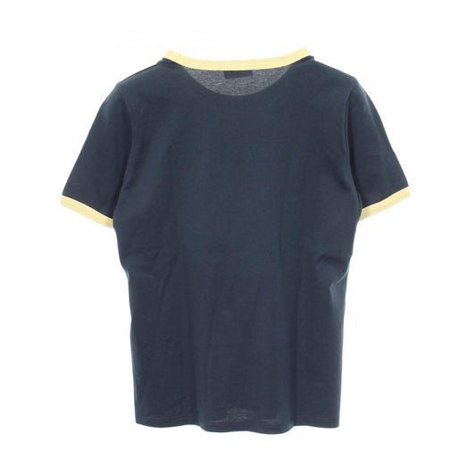 CELINE 70's California Flock Logo T-Shirt Navy Size XS