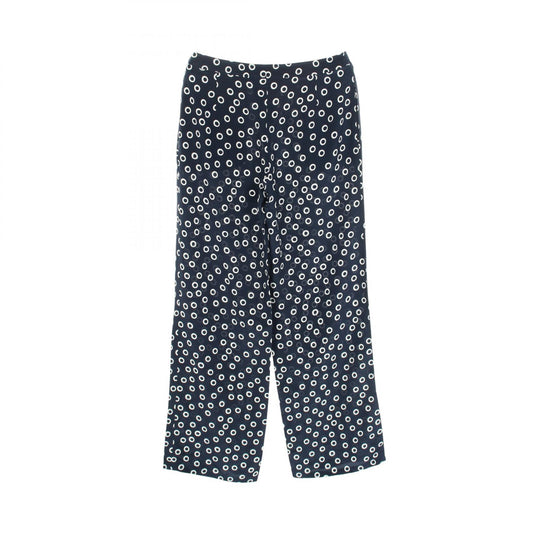 MAX MARA Dot Print Silk Pants Navy White Size 38