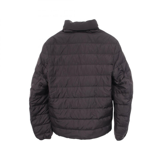 PRADA Hooded Triangle Logo Poly Down Jacket Black Size 48