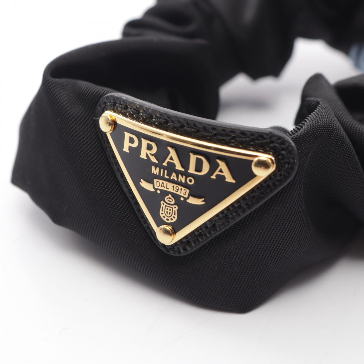 PRADA Re-Nylon Scrunchie Black