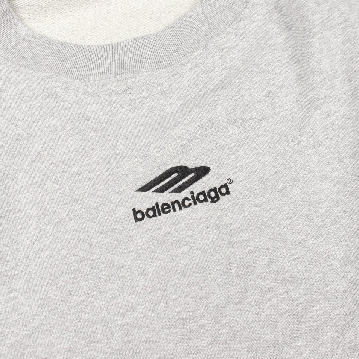 BALENCIAGA Logo Embroidery Sweatshirt Cotton Gray Size XL