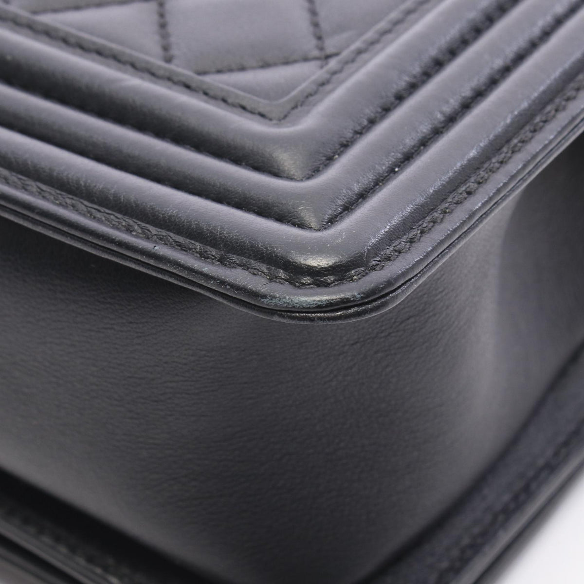 CHANEL Boy Chanel Leather Bag Black