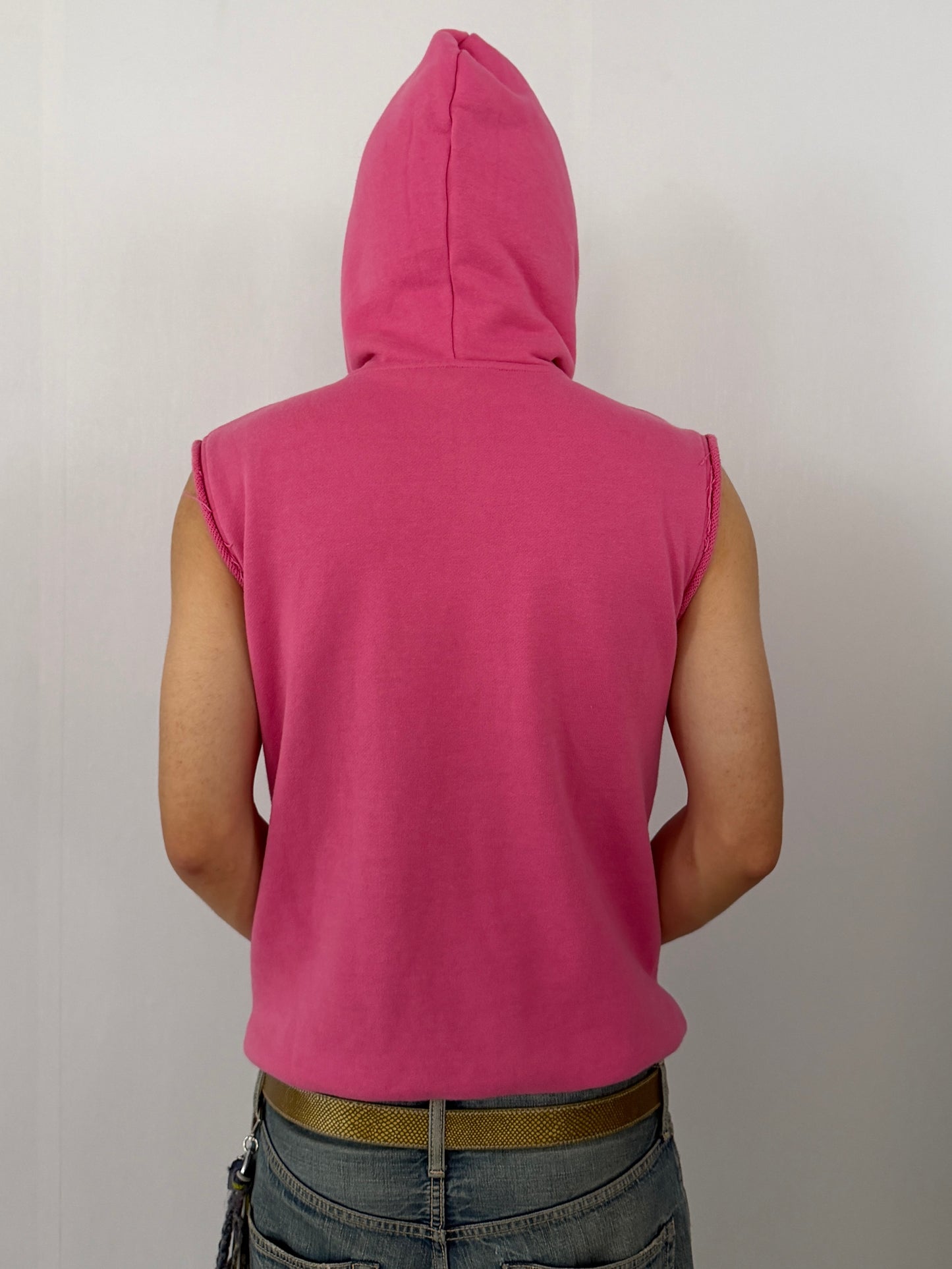 PHENOMENON Pink Cotton Vest Size S