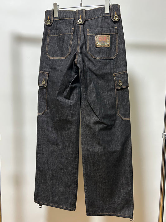 Dolce & Gabbana D&G 2000s Black Cotton Cargo Jeans