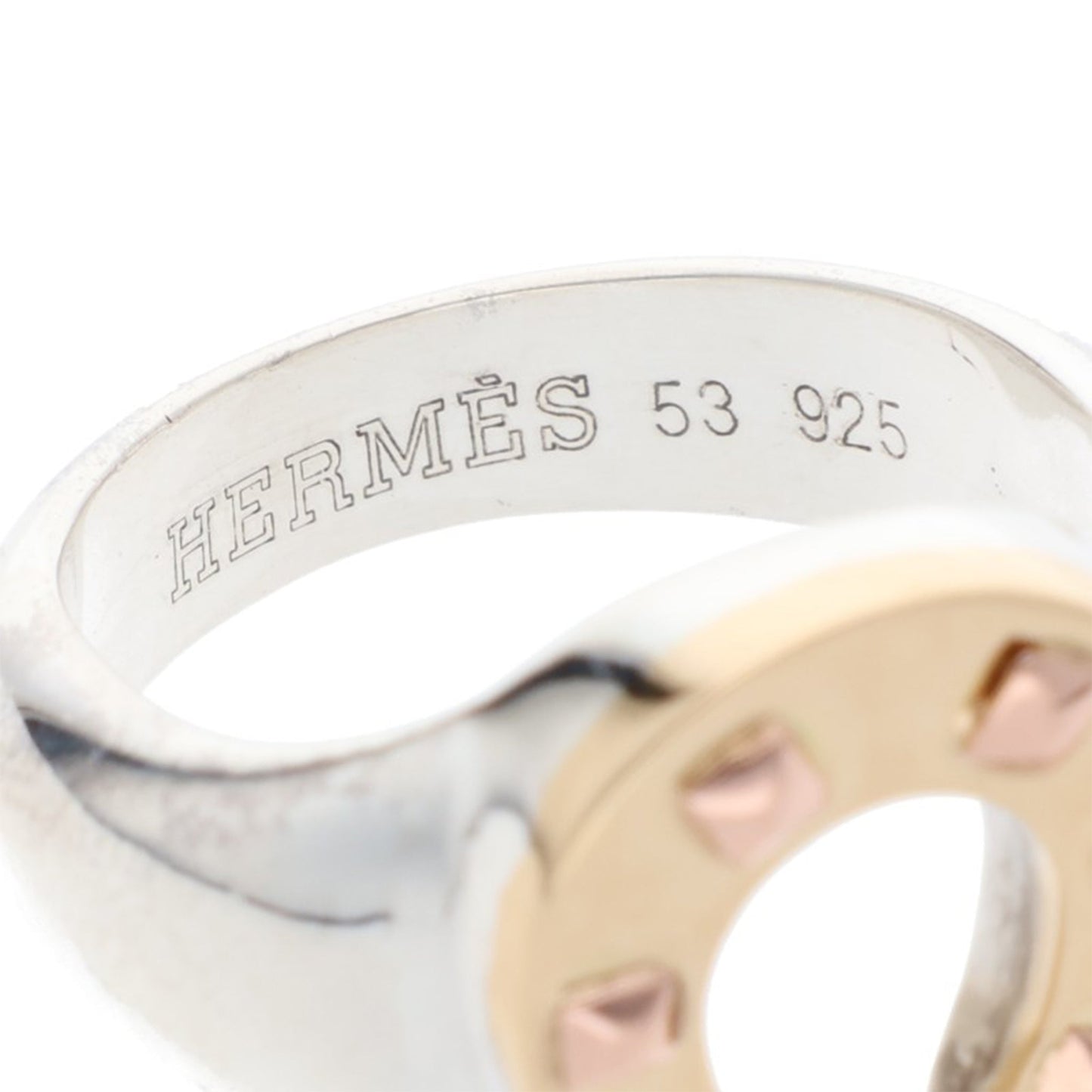 Hermes HERMÈS Silver Gold 925 Ring