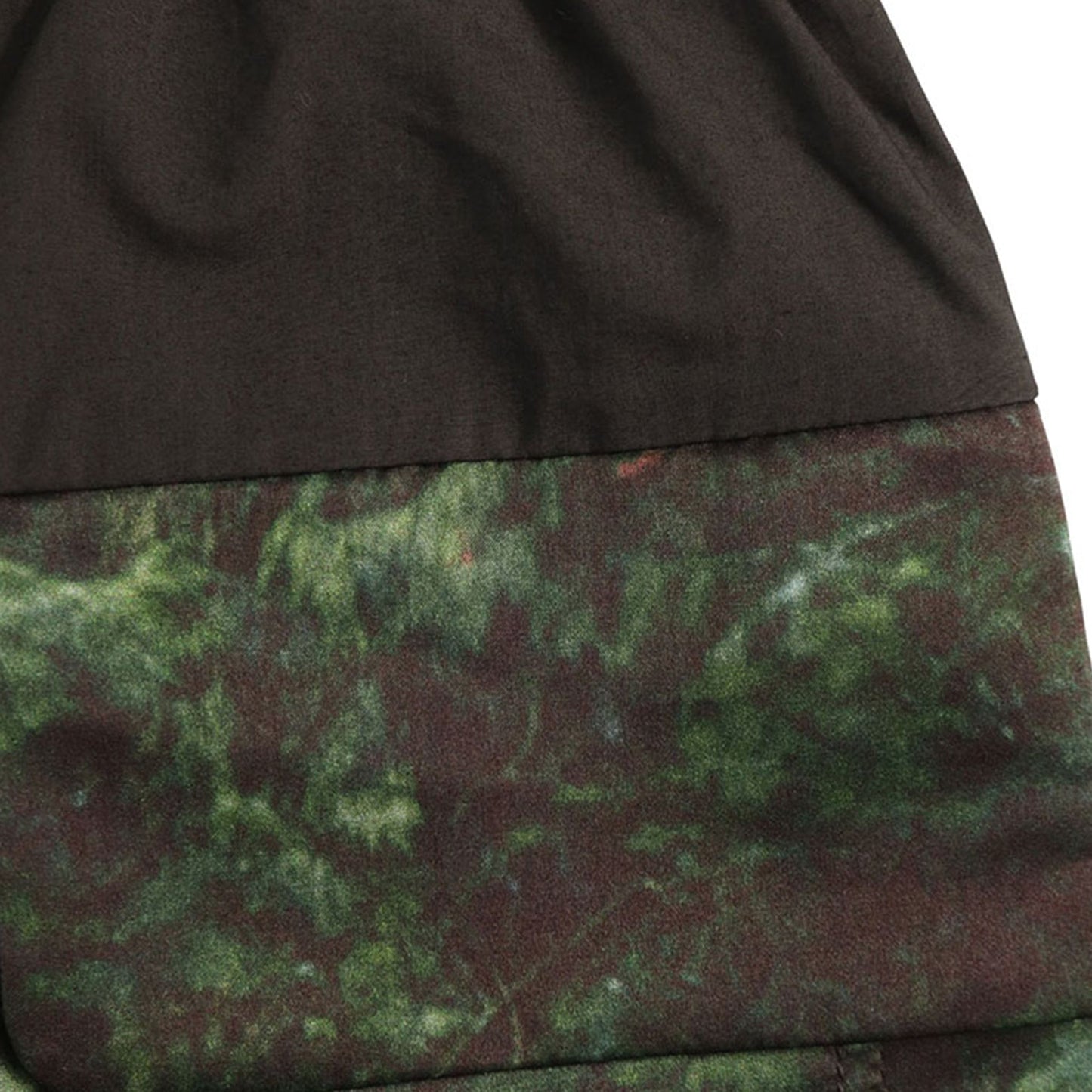 UNDERCOVER 2010 S/S Green Black Brown Silk Midi Skirt Size 2