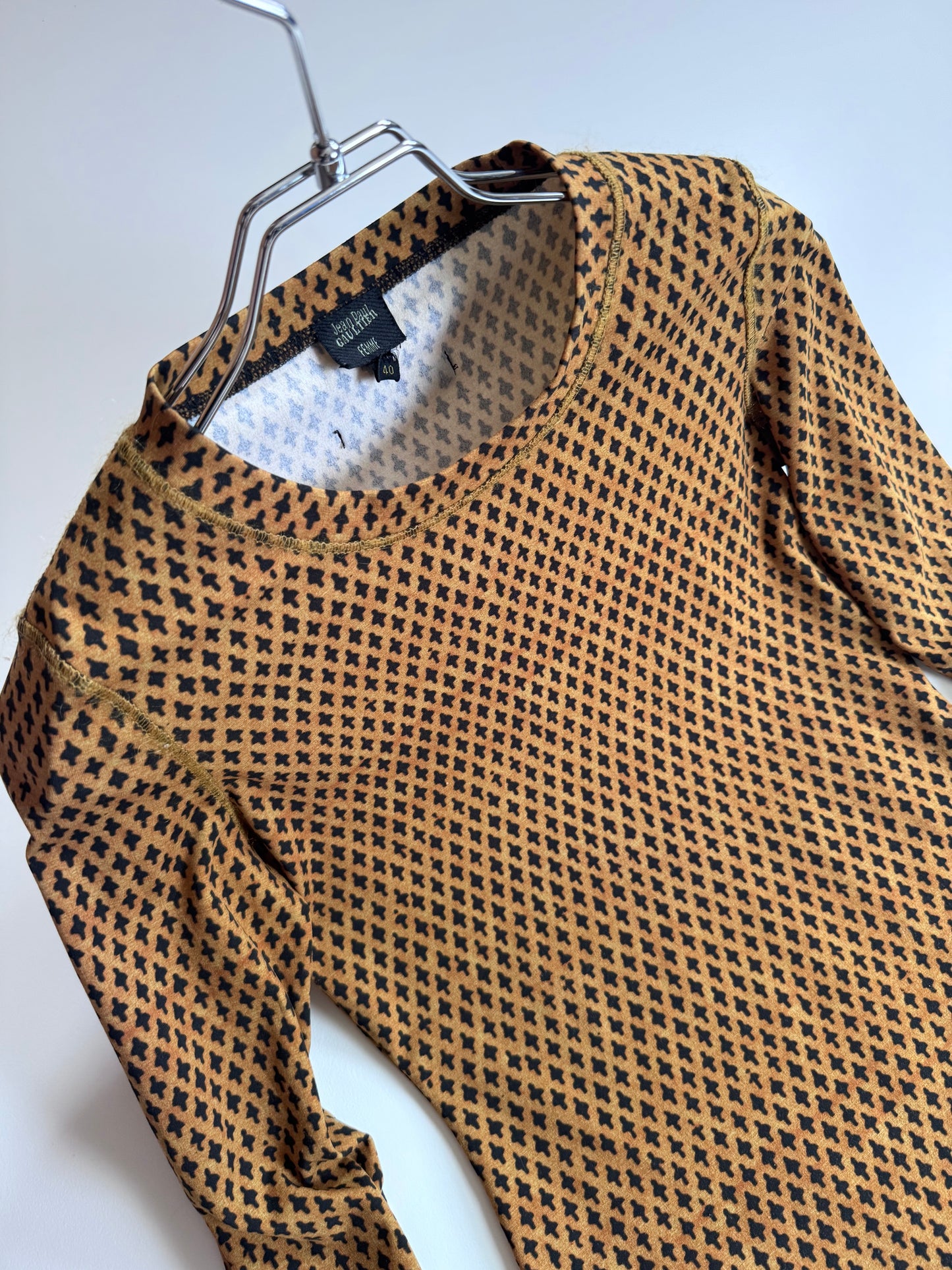 Jean Paul Gaultier Brown Henley Shirt Size XS