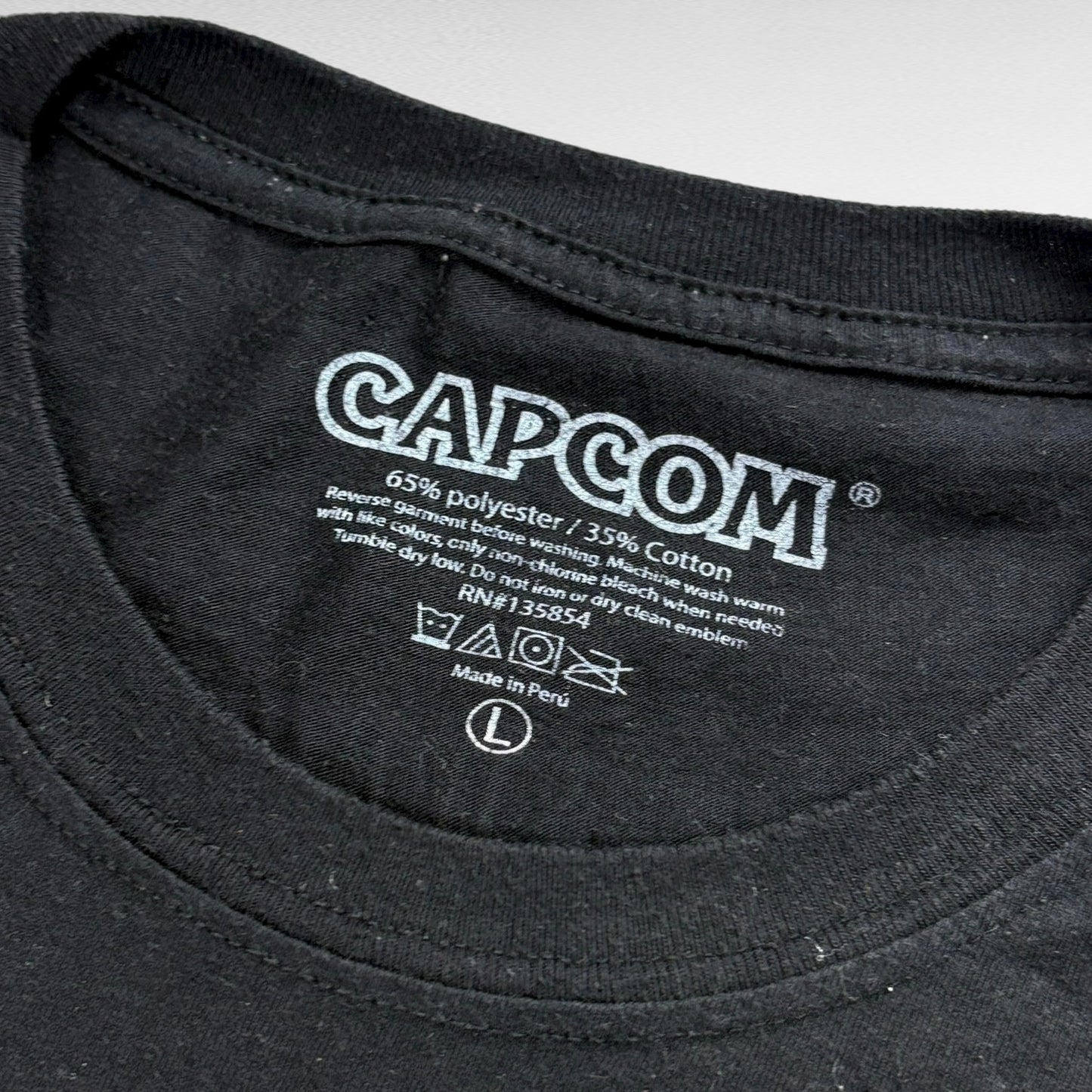 CAPCOM T-Shirt Black Size L