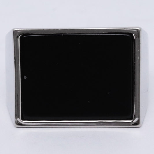 Dries Van Noten Silver Square Signet Ring Size US 9.5