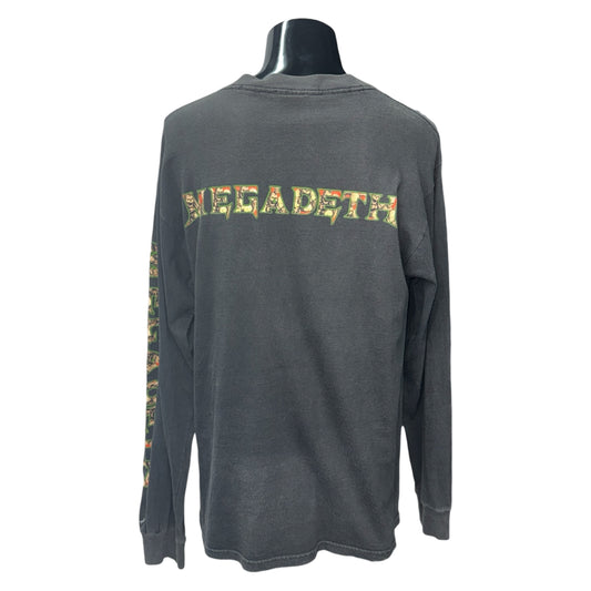 MEGADETH 90s "CHAOS! COMICS" Skull Long Sleeve T-Shirt Size L