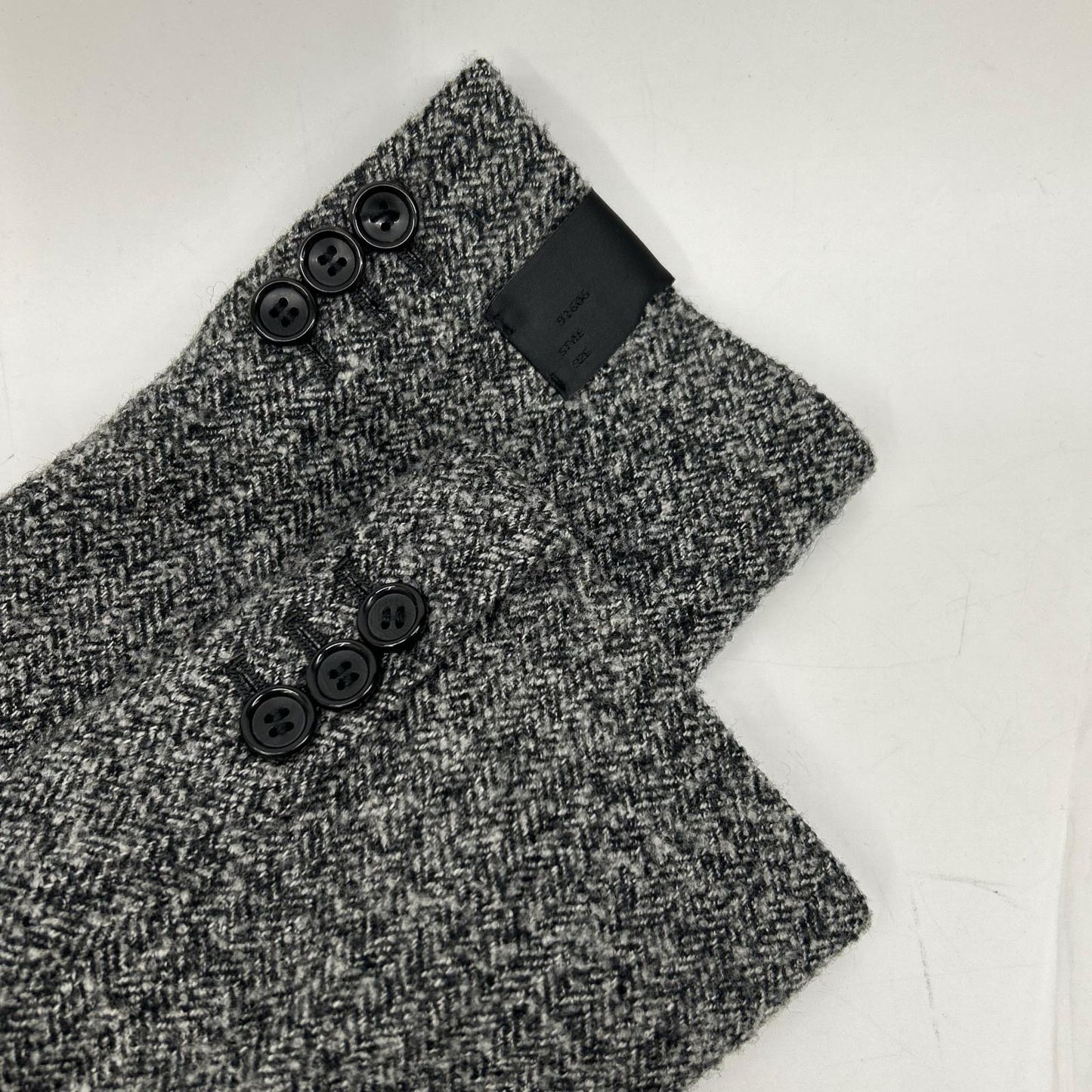 N.Hoolywood Grey Wool Herringbone Single Jacket Size