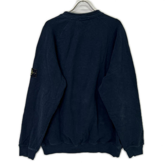 STONE ISLAND Navy Stretch Crewneck Sweatshirt Size XXL