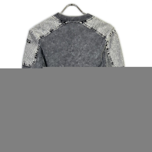 DIESEL K-MARTIN Distressed Rib Knit Gray Size XS