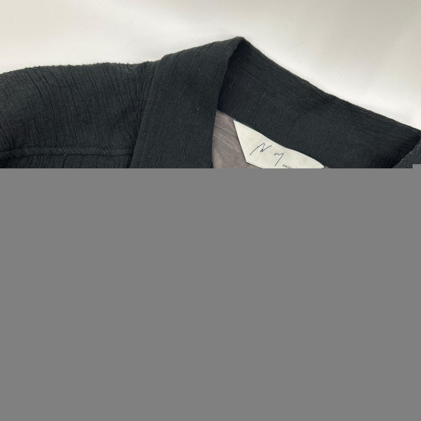 ANCELLM ANC-SH92 Black Crepe Shirt Jacket