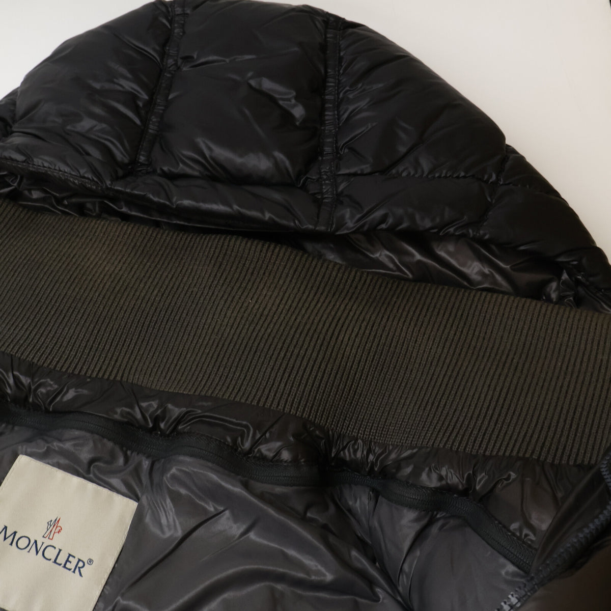 MONCLER ZIN GIUBBOTTO Layered Collar Jacket Black Size 4