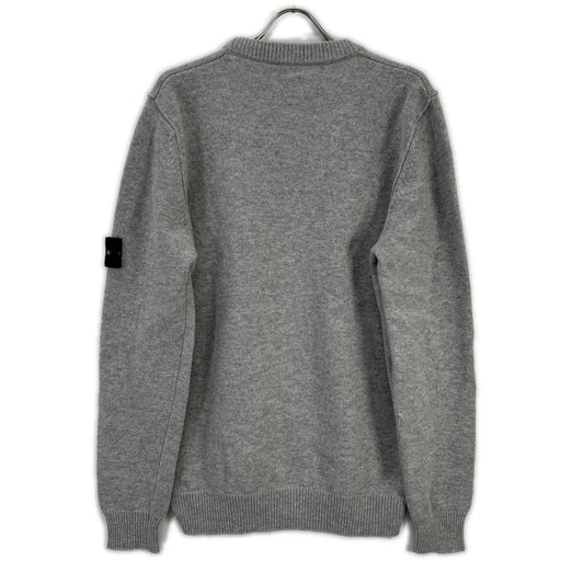 STONE ISLAND Gray Crewneck Knit Sweater Size XL