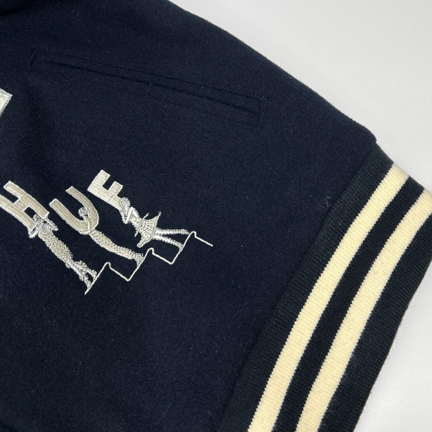 HUF Varsity Stadium Jacket Navy Wool Size M