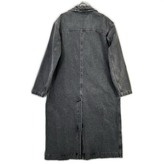 DIESEL 22AW Charcoal Distressed Denim Long Coat Size L