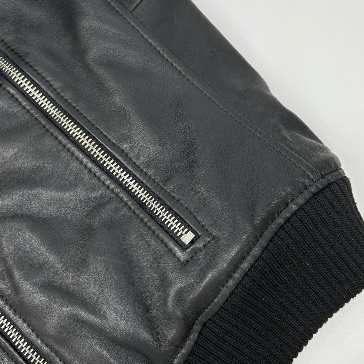 DIESEL Black Shearling Collar Double Riders Jacket Size 48