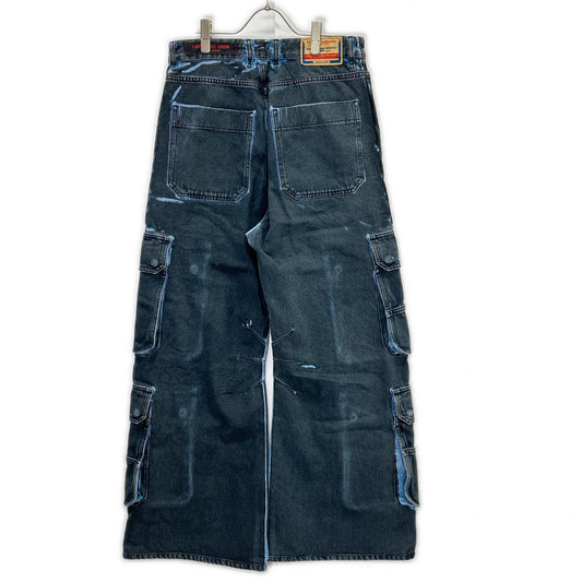DIESEL 24SS D-SIRE-CARGO Denim Cargo Gray Blue Size W26