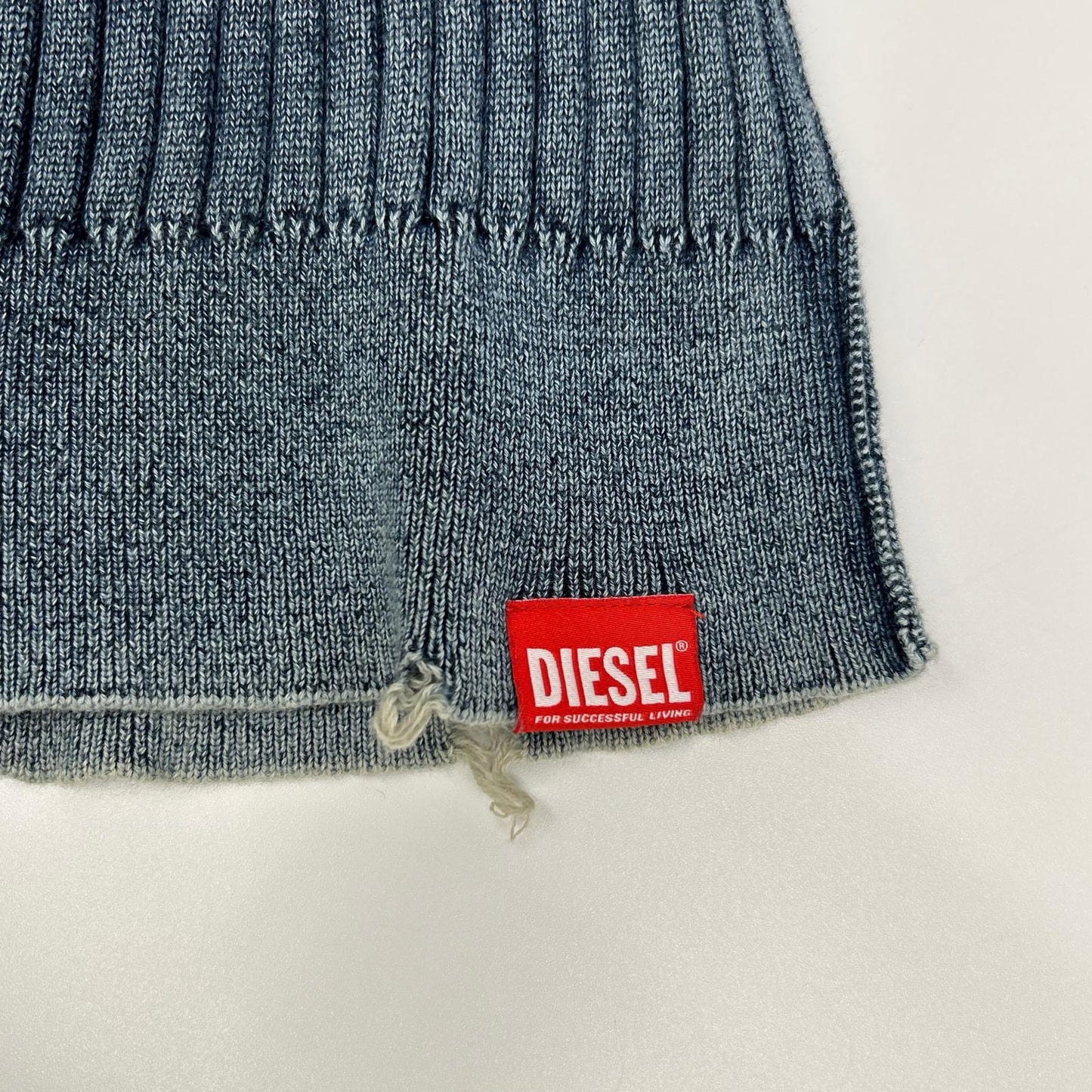 DIESEL Blue K-ELASA Turtleneck Ribbed Size XL