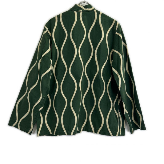 KAPITAL Yoi-Shima Stripe Scarecrow Shirt Jacket Green Size 3