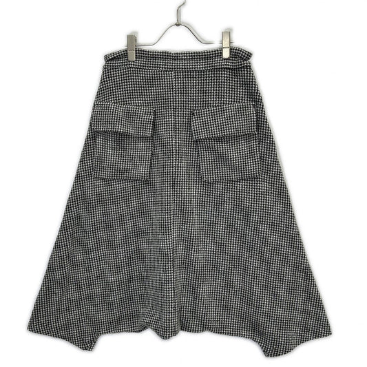 Y's Houndstooth Sarouel Pants Black White Size 2
