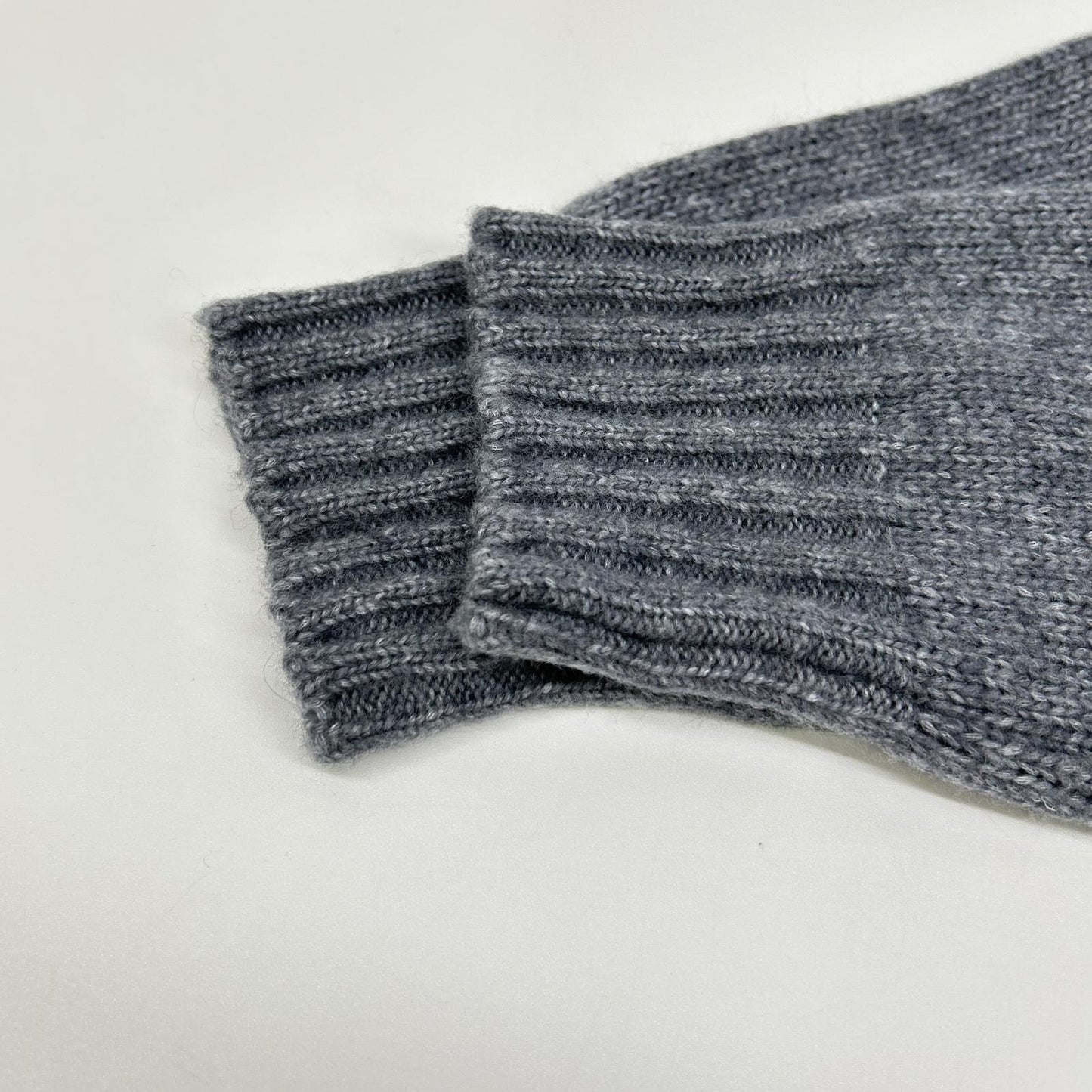 GRAN SASSO Gray 5G Mid Gauge Wool Nylon Mock Neck Size