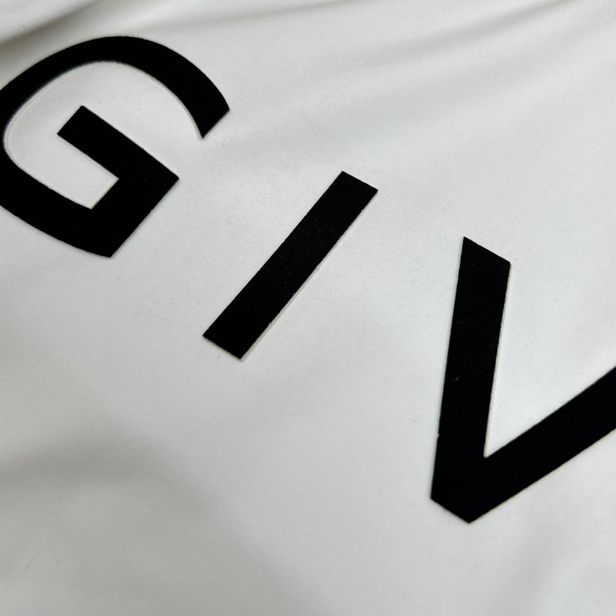 GIVENCHY Logo Metal Zip Nylon Blouson White Size 44
