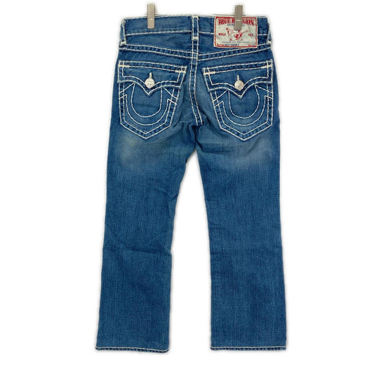 TRUE RELIGION BILLY SUPER Straight Stitch Indigo Jeans Size 29