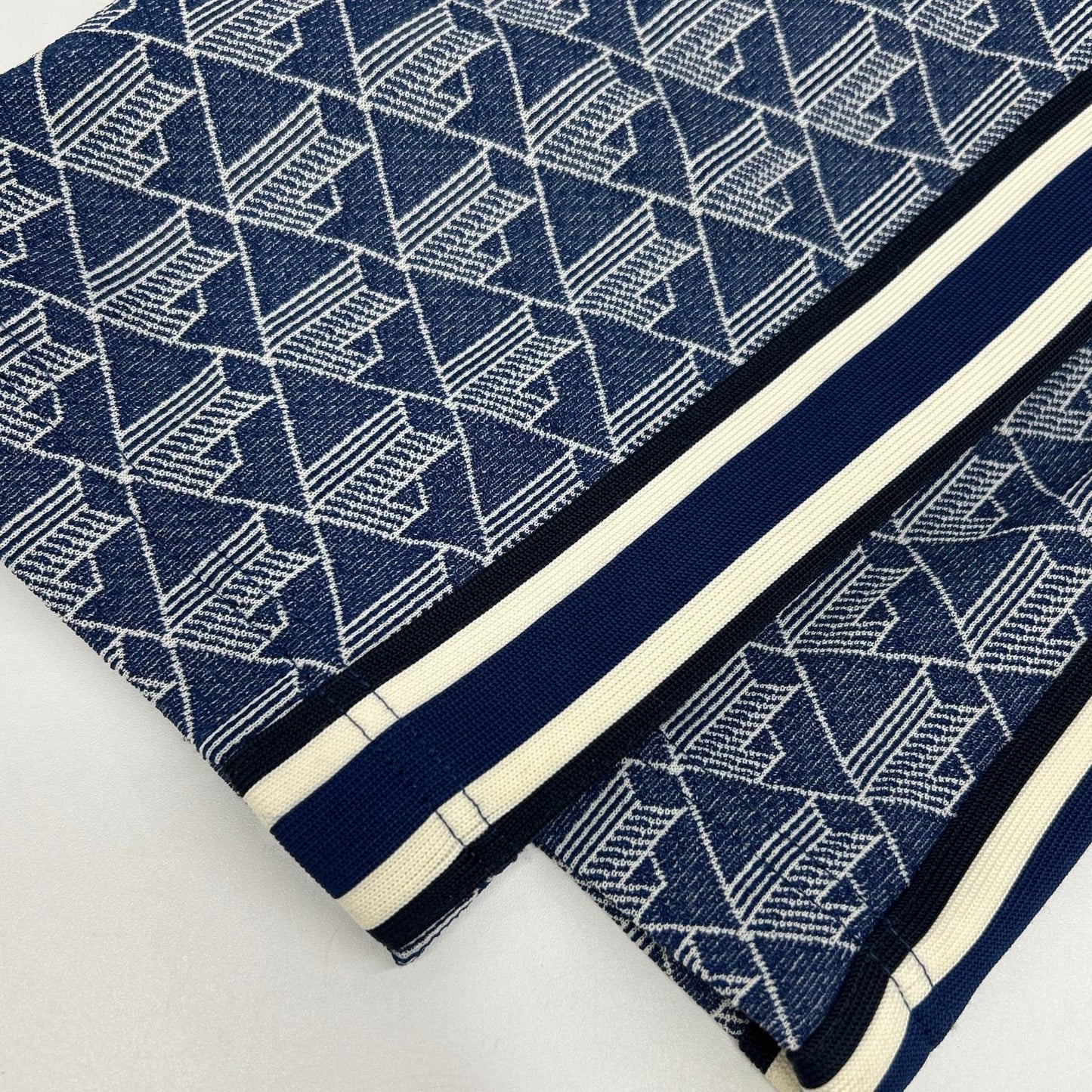 Lacoste Blue Side Taping Monogram Jacquard Joggers Size 32