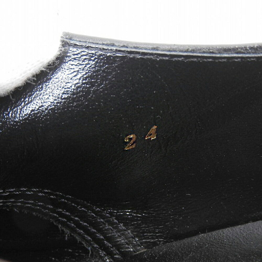 COMMEdesGARCONS HOMME PLUS Plain Toe Shoes Black Sneakers Size 24