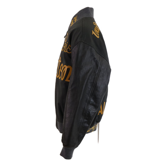 LOUIS VUITTON 23AW Mix Canvas Leather Bomber Jacket Size 46
