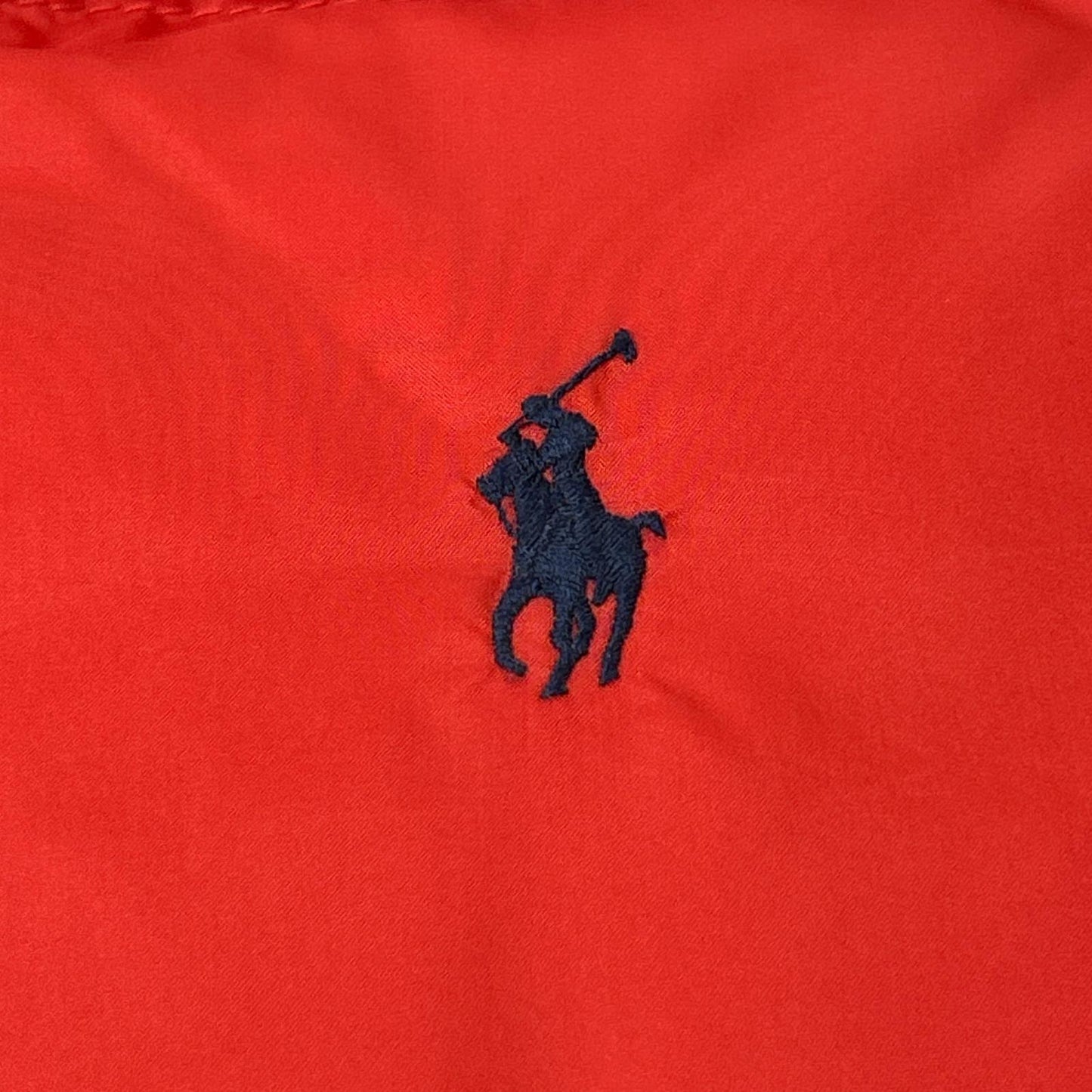 POLObyRalphLauren Red Embroidered Down Vest Nylon Size S