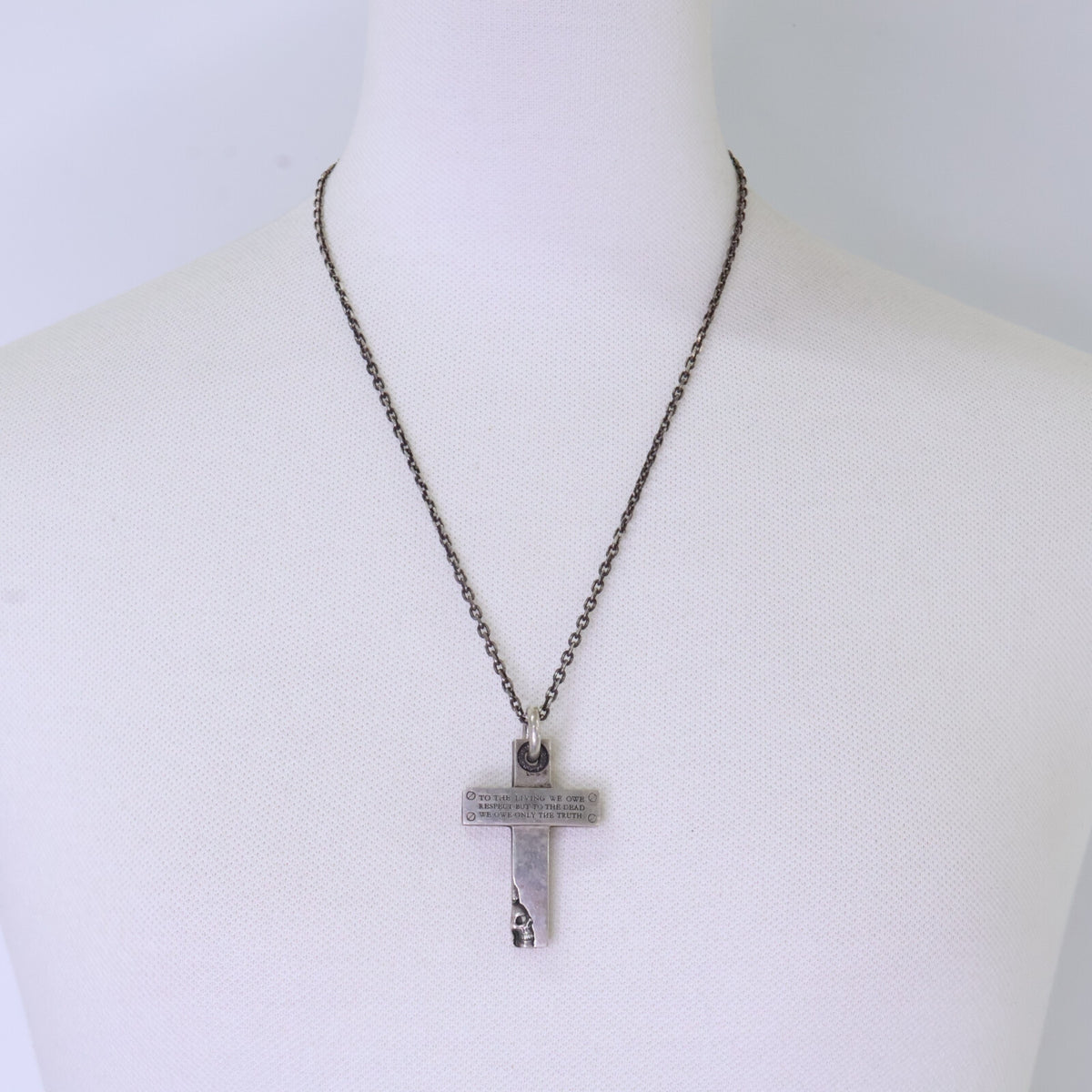 Dr.MONROE SV925 Message Cross Pendant Necklace Size ONE SIZE