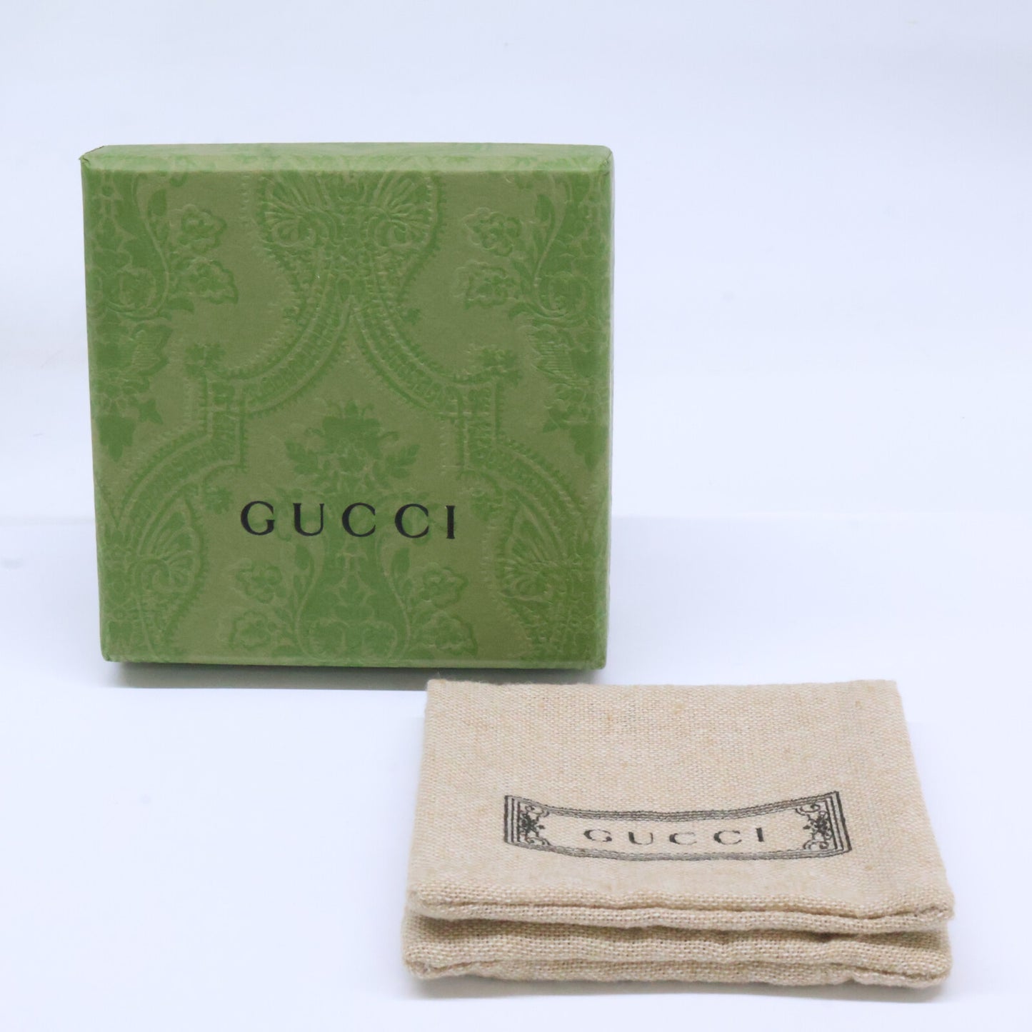 GUCCI Sterling Silver Trademark Oval Ring Silver Size 18