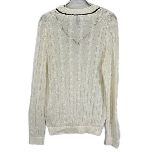 trenta settanta 30/70 Linen V-Neck Knit White/Black